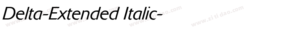 Delta-Extended Italic字体转换